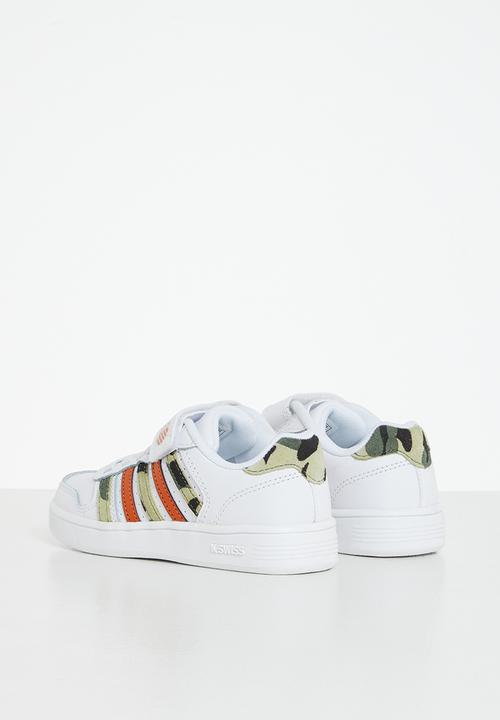 K-Swiss - Court palisades strap - white/ camo/ pureed pumpkin