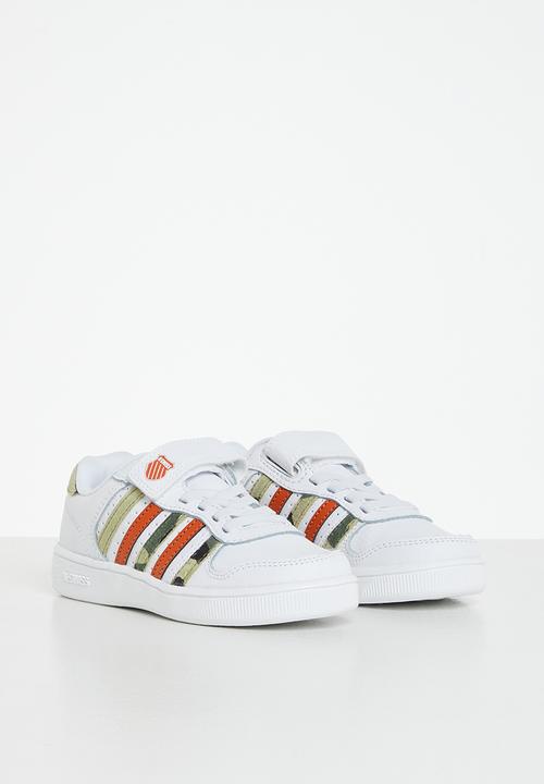 K-Swiss - Court palisades strap - white/ camo/ pureed pumpkin