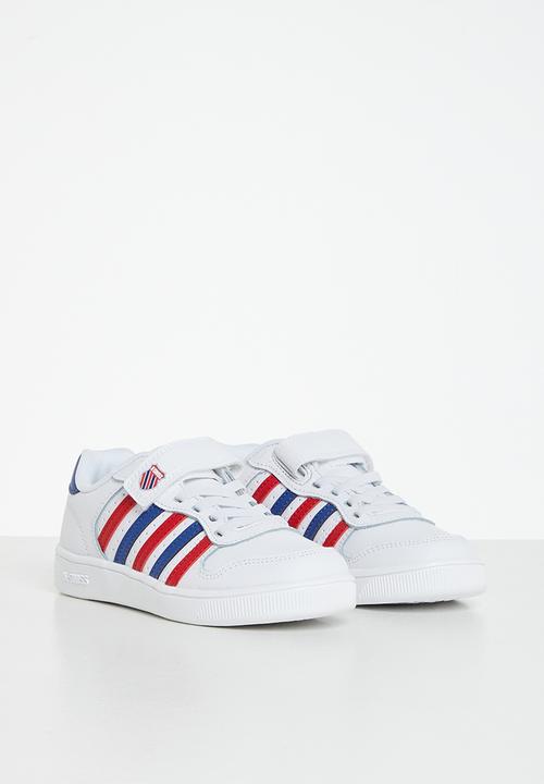 K-Swiss - Court palisades strap - white / blue / red