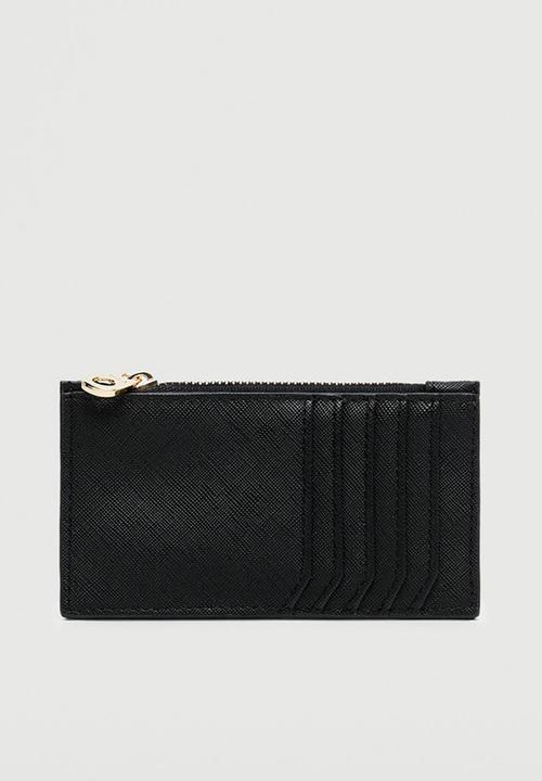 MANGO - Logo card holder - black