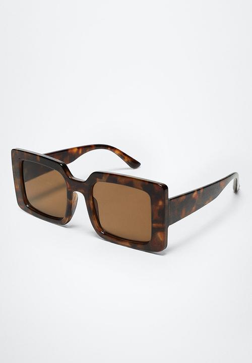 MANGO - Clear frame sunglasses - chocolate
