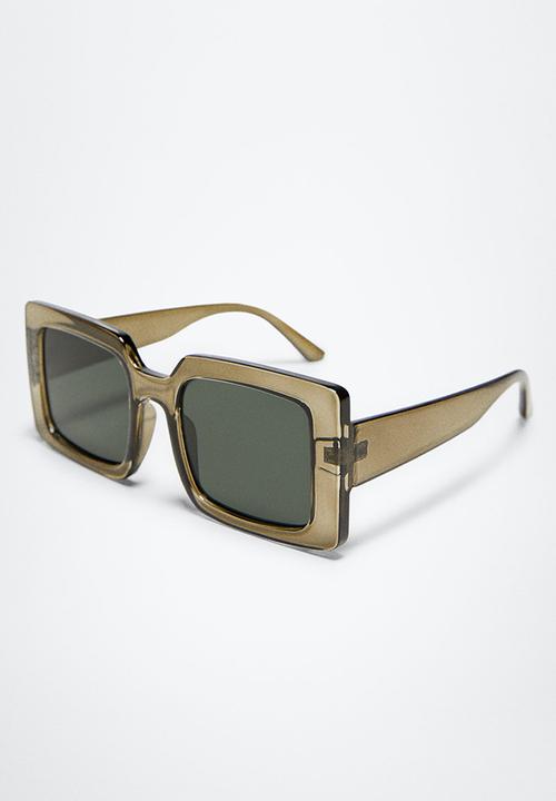MANGO - Clear frame sunglasses - khaki