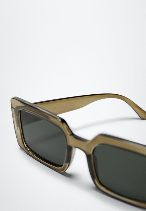 MANGO - Clear frame sunglasses - khaki