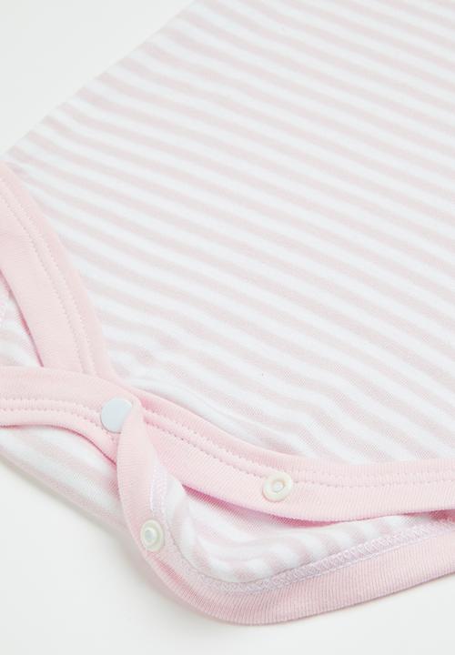 Little Lumps - Strappy onesie & shorts - pink stripe