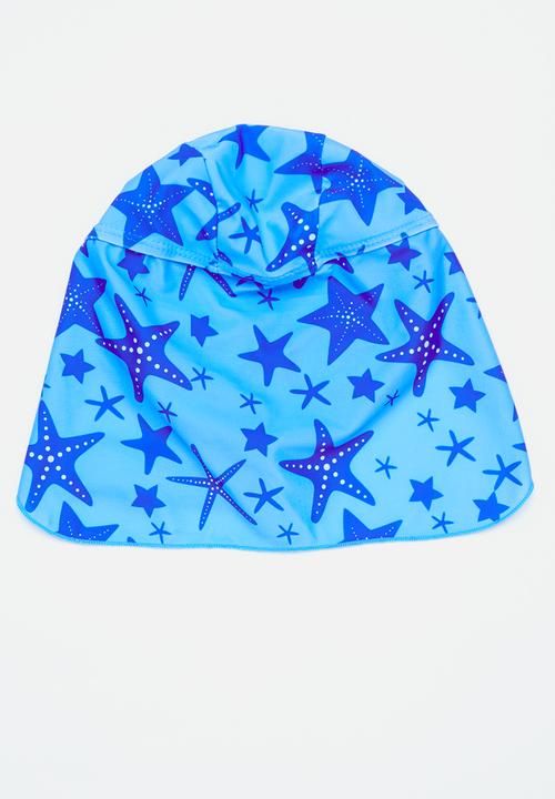 Pop Candy - Boys starfish printed swim hat - blue
