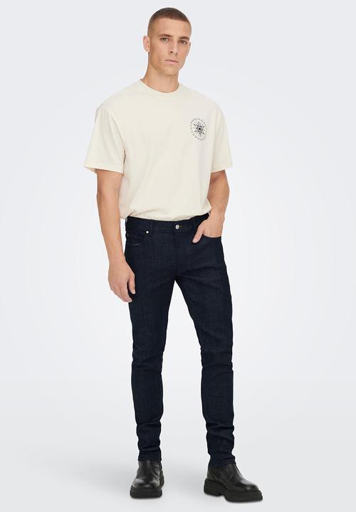Only & Sons - Onsloom slim raw 2944 jeans - dark blue 