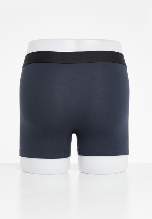 Superdry. - Boxer offset 2 pack - navy & burgundy