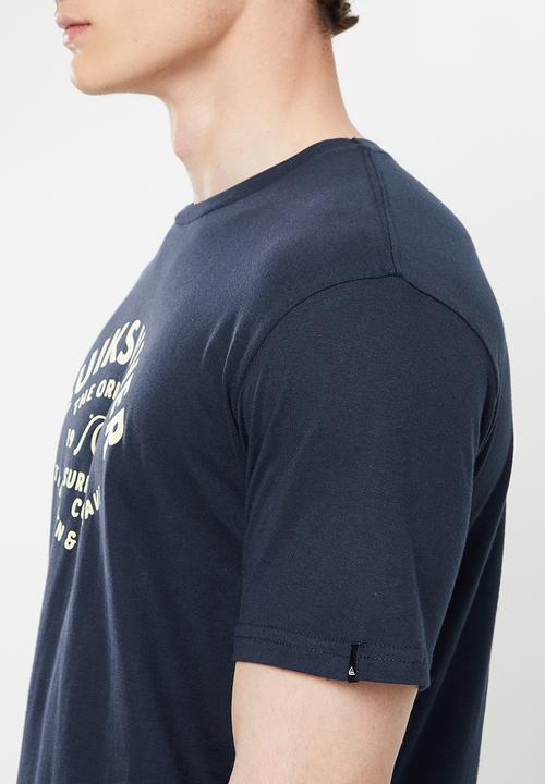 Quiksilver - Script talk front short sleeve -navy blazer