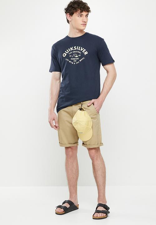 Quiksilver - Script talk front short sleeve -navy blazer