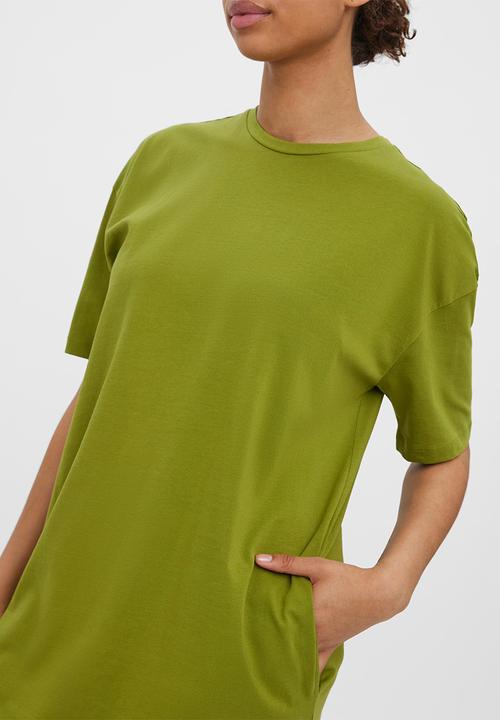 Vero Moda - Onella o-neck 2/4 dress - woodbine