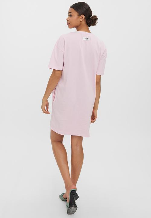 Vero Moda - Onella o-neck 2/4 dress - parfait pink