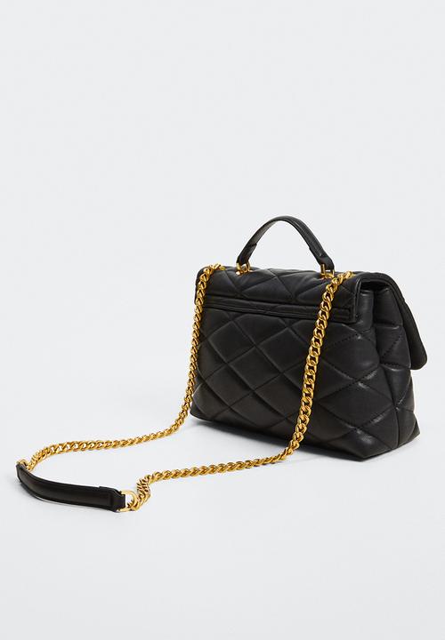 MANGO - Quilted chain bag - black