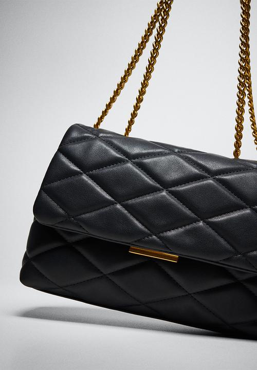 MANGO - Quilted chain bag - black