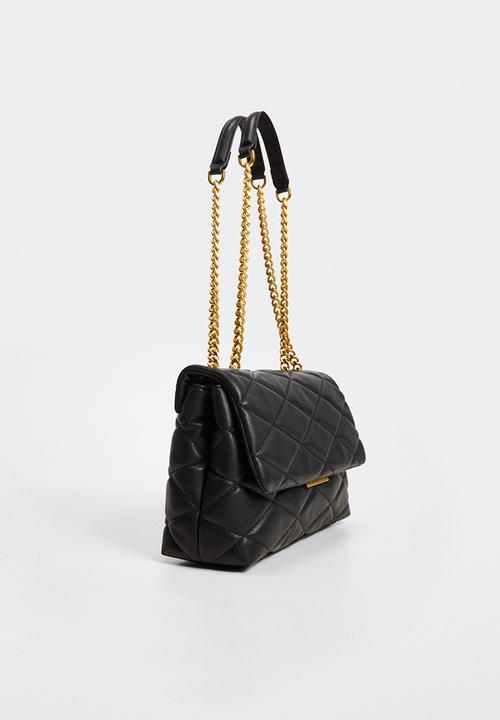MANGO - Quilted chain bag - black