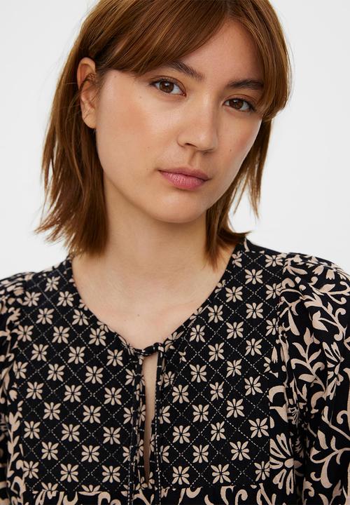 Vero Moda - Maya 3/4 short boho dress - irish cream