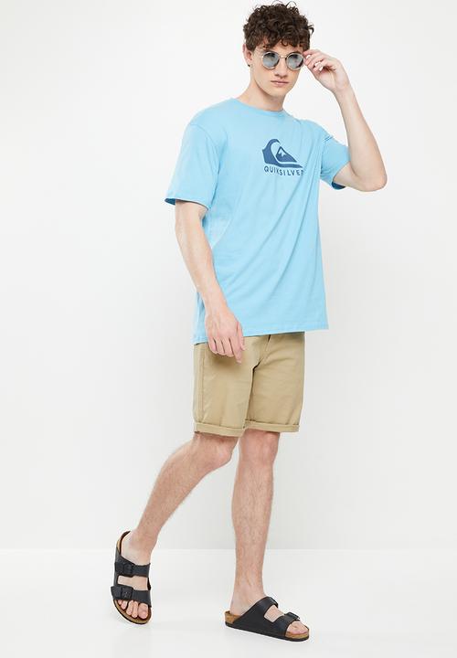 Quiksilver - Corp logo short sleeve  - delphinium blue