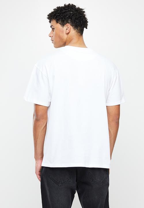 Jonathan D - Jones branded crew neck T-shirt with front print - box fit - white