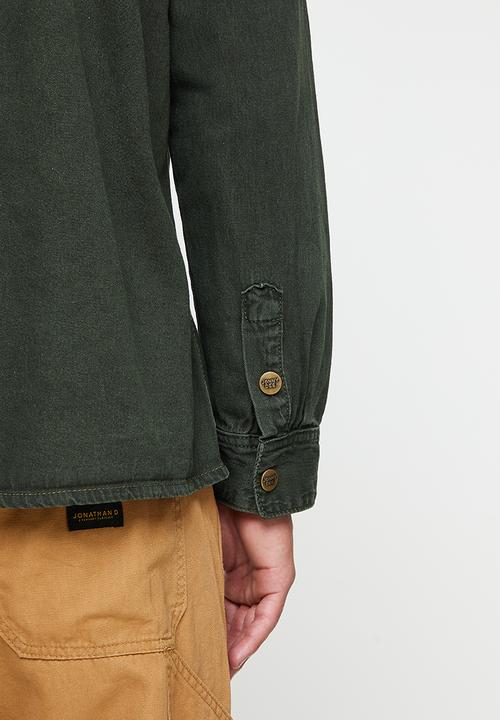 Jonathan D - Jade denim shirt - straight fit - forest