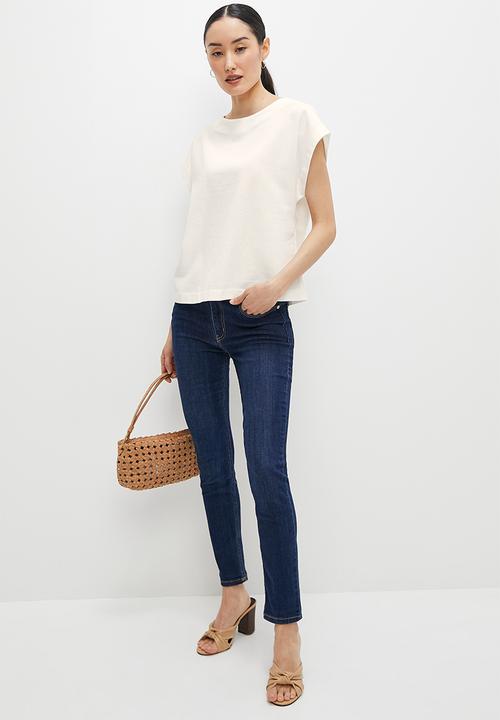 edit - Linen boxy shell - milk