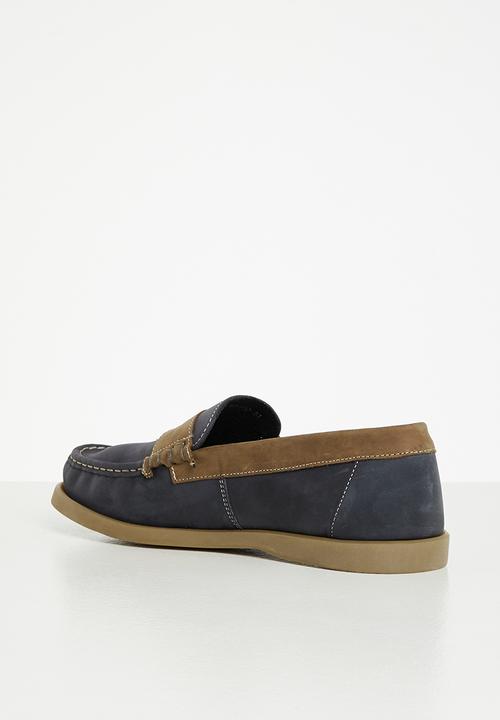 Grasshoppers - Blake - navy & dark brown
