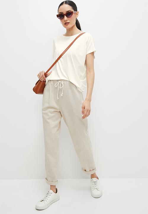 edit - Basic knit shell tee - milk