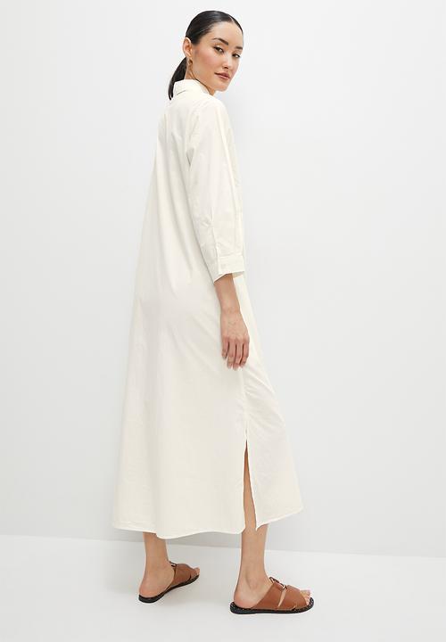 edit - A-line shirt dress - milk