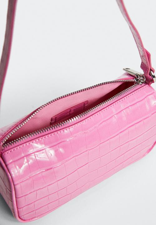 MANGO - Croc-effect bag - fuchsia