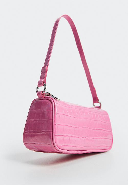 MANGO - Croc-effect bag - fuchsia