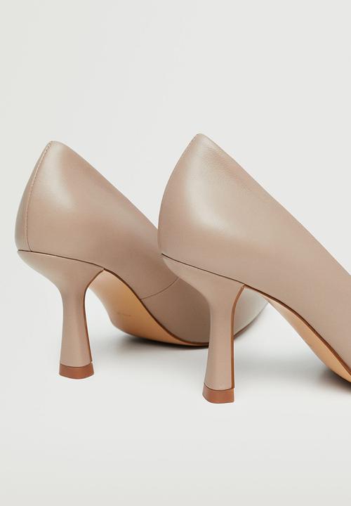 MANGO - Tati leather court heel - light brown