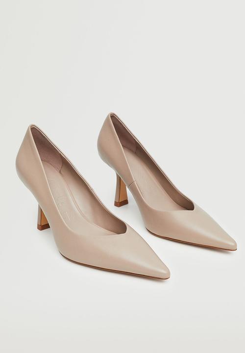 MANGO - Tati leather court heel - light brown