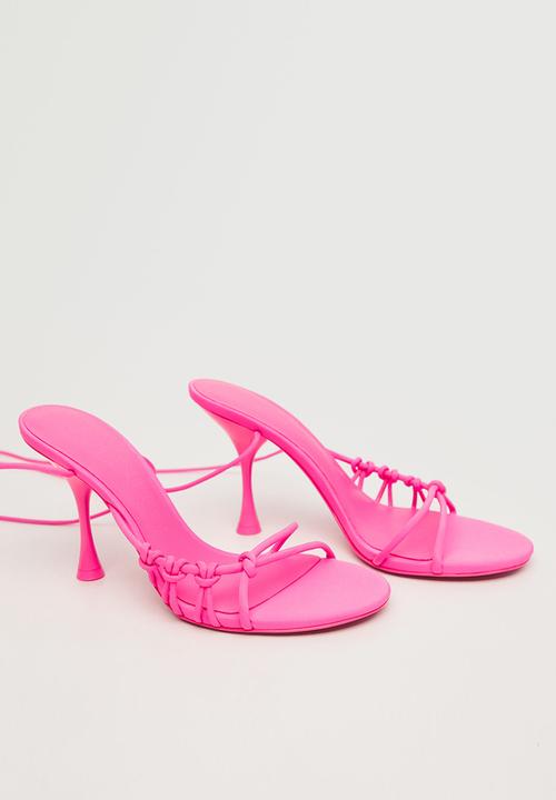 MANGO - Knot1 strappy heeled sandal - bright pink