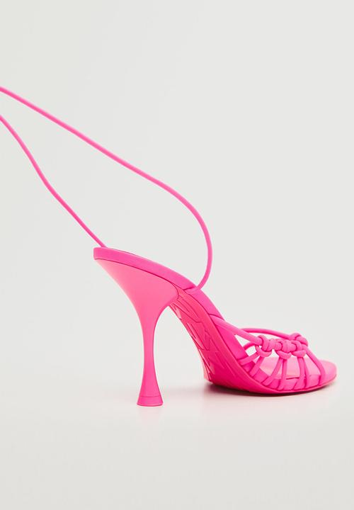 MANGO - Knot1 strappy heeled sandal - bright pink