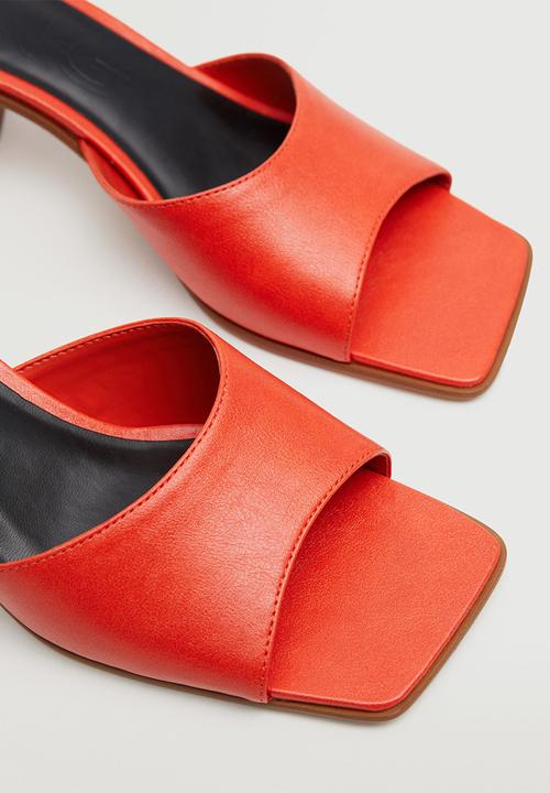 MANGO - Pele mule heel - orange