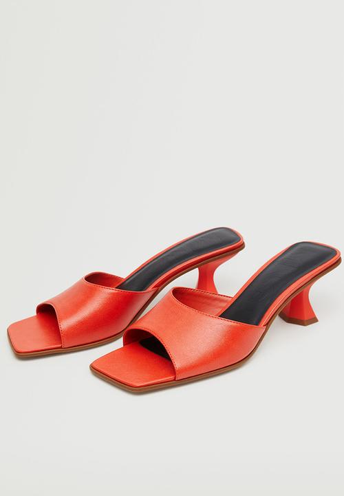 MANGO - Pele mule heel - orange