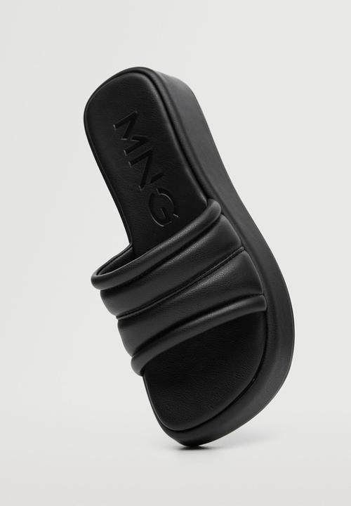 MANGO - Paddi flatform slide - black