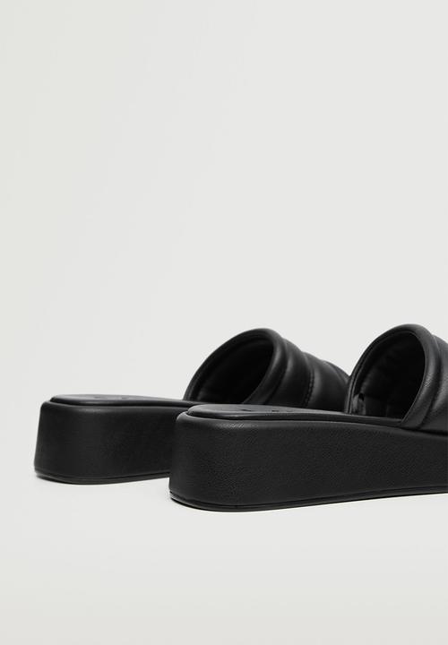MANGO - Paddi flatform slide - black