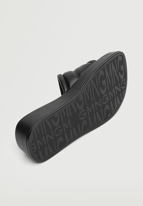 MANGO - Paddi flatform slide - black