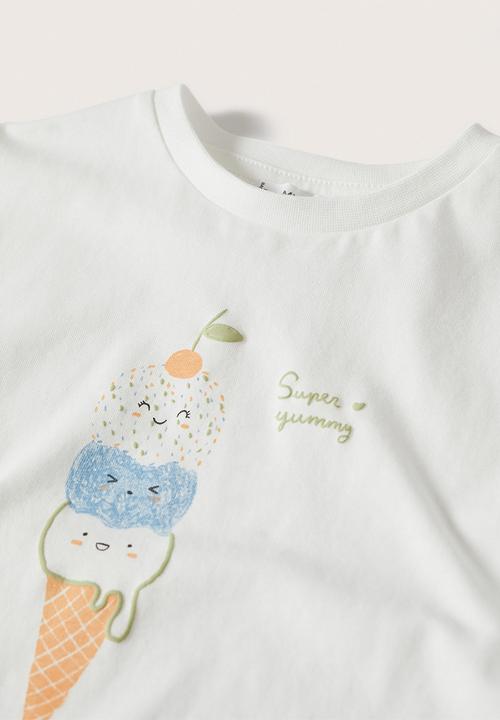 MANGO - T-shirt yummy - white