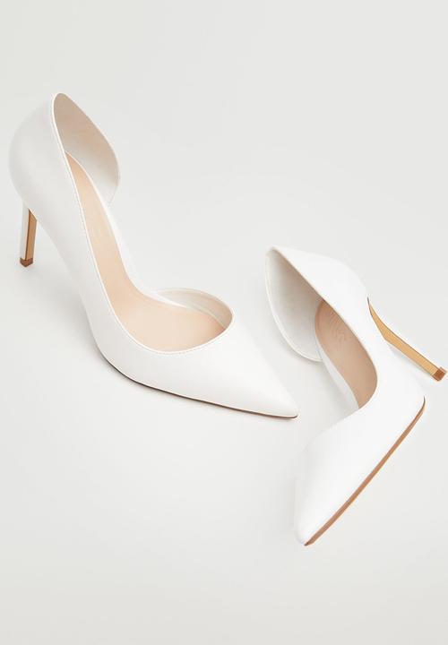 MANGO - Audrey4 asymmetric stiletto heel - white