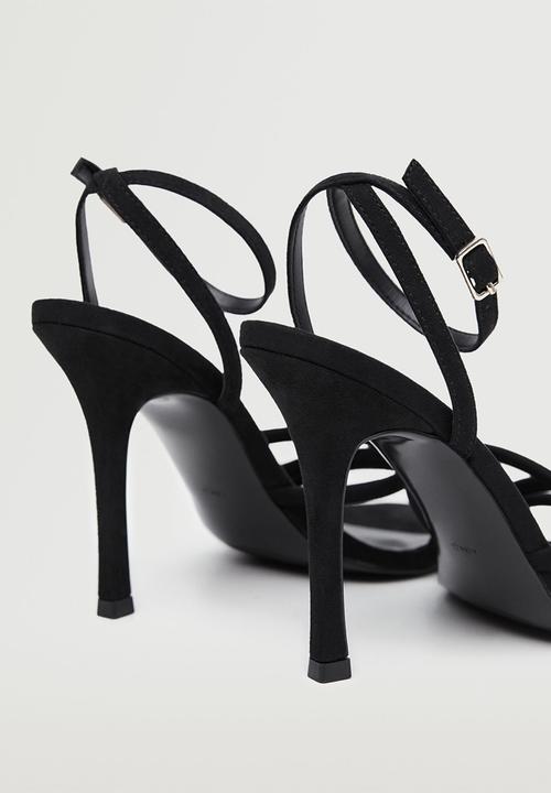 MANGO - Maybe ankle-cuff heel sandal - black
