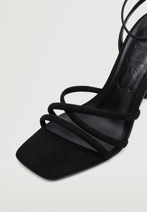 MANGO - Maybe ankle-cuff heel sandal - black