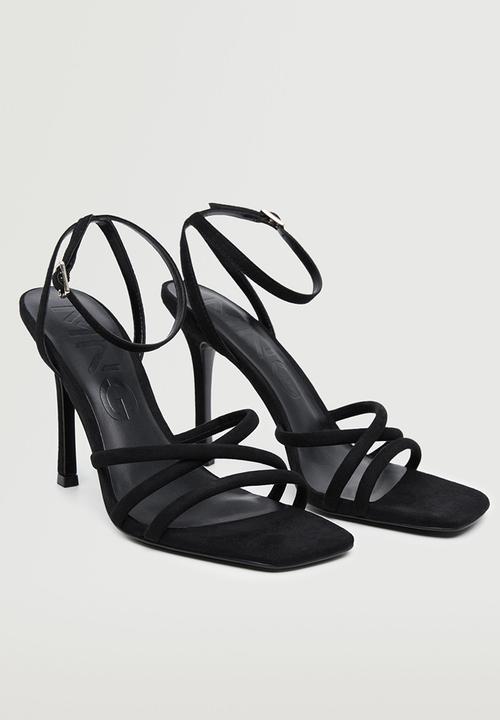 MANGO - Maybe ankle-cuff heel sandal - black
