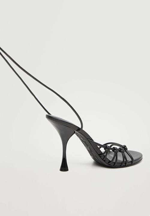 MANGO - Knot strappy heeled sandal - black