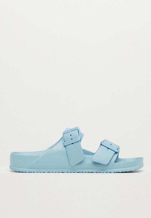 MANGO - Sandals biorub - pastel blue