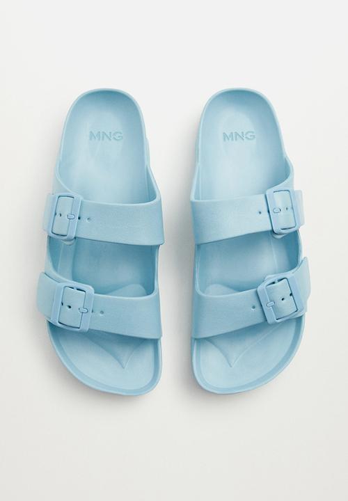 MANGO - Sandals biorub - pastel blue