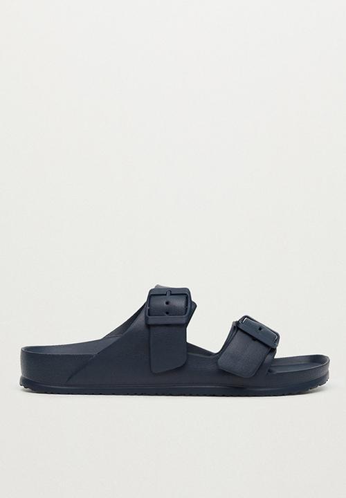 MANGO - Sandals biorub - navy