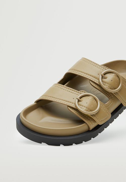 MANGO - Round sandal - beige