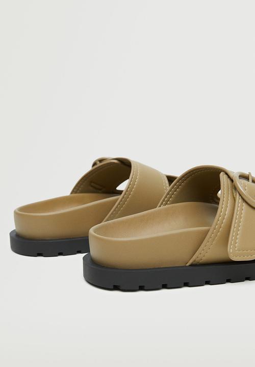 MANGO - Round sandal - beige
