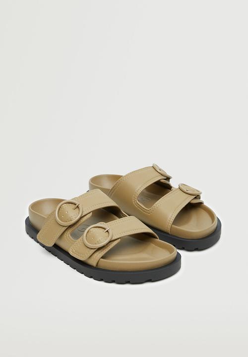 MANGO - Round sandal - beige