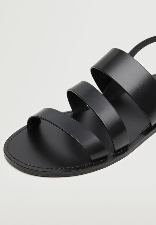 MANGO - Sandals romana 2 - black